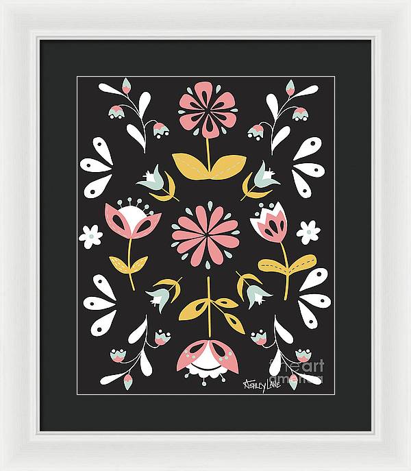 13" x 16" / White / Black