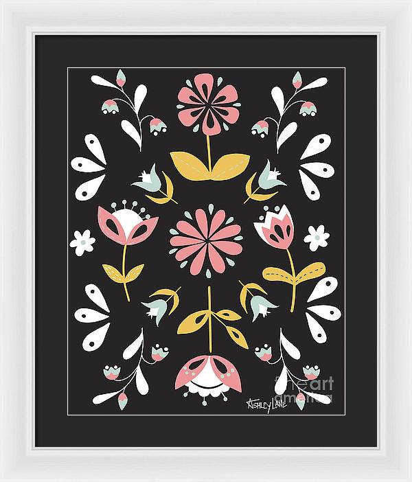 16" x 20" / White / Black
