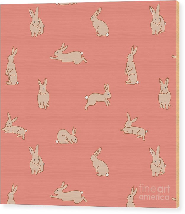 Funny Bunnies - Wood Print