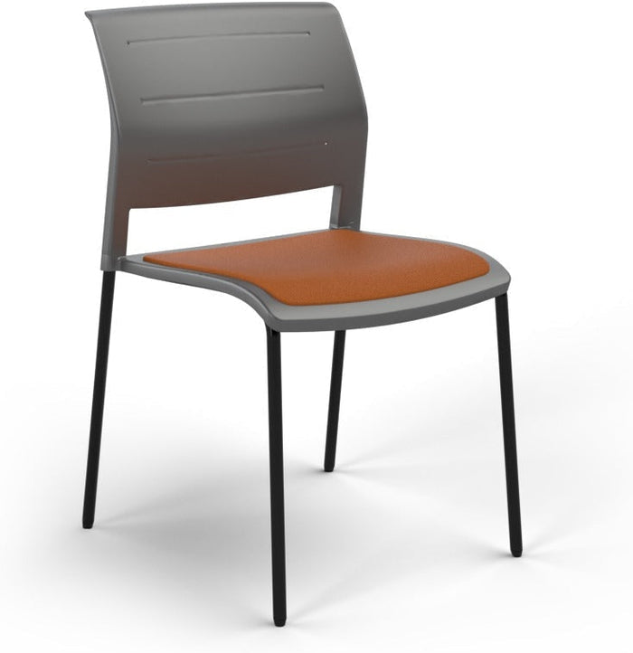 Charcoal / Seat upholstered only / Breathe Bright Orange