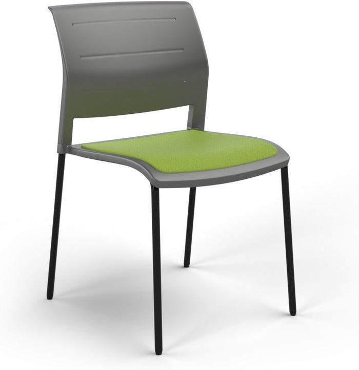Charcoal / Seat upholstered only / Breathe Lime Green