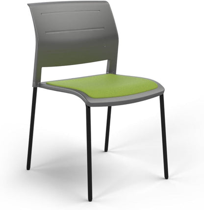 Charcoal / Seat upholstered only / Breathe Lime Green