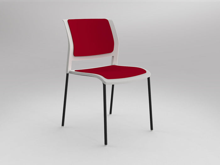 White / Fully Upholstered / Breathe Tomato Red