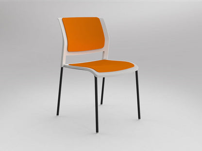 White / Fully Upholstered / Breathe Bright Orange