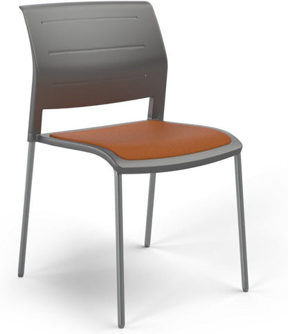 Charcoal / Seat upholstered only / Breathe Bright Orange