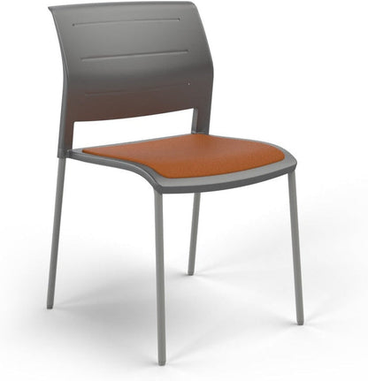 Charcoal / Seat upholstered only / Breathe Bright Orange