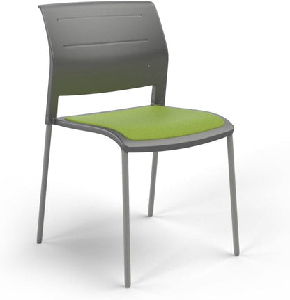 Charcoal / Seat upholstered only / Breathe Lime Green
