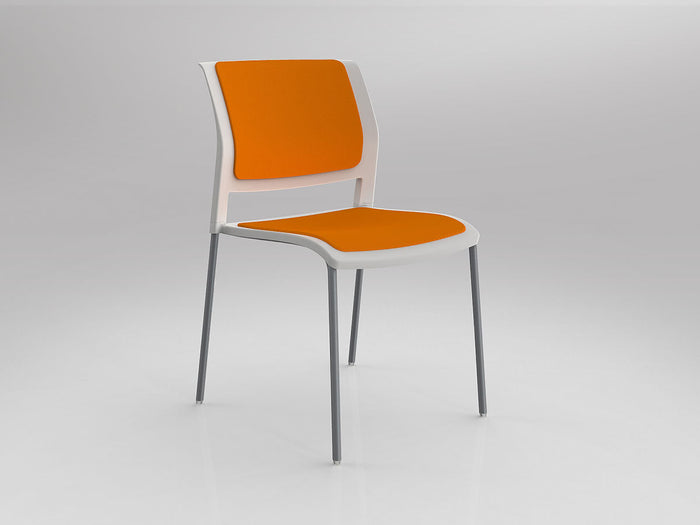 White / Fully Upholstered / Breathe Bright Orange