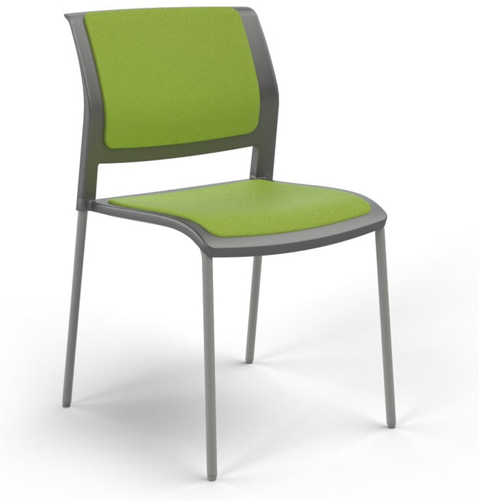 Charcoal / Fully Upholstered / Breathe Lime Green