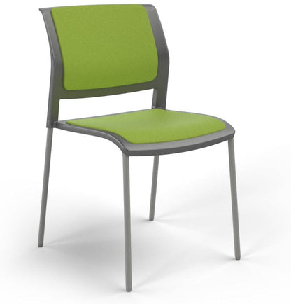 Charcoal / Fully Upholstered / Breathe Lime Green