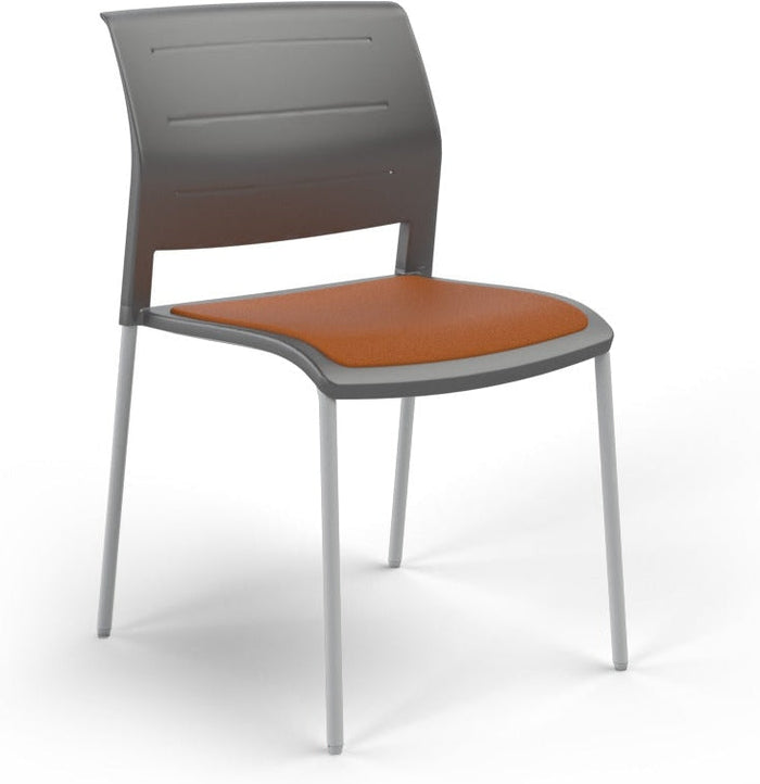 Charcoal / Seat upholstered only / Breathe Bright Orange