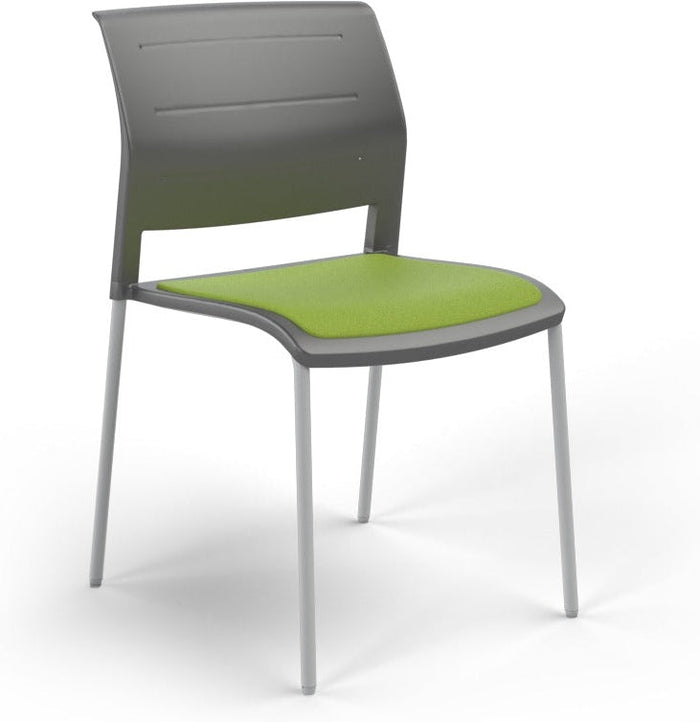 Charcoal / Seat upholstered only / Breathe Lime Green