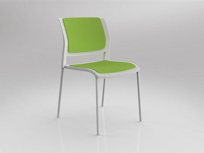 White / Fully Upholstered / Breathe Lime Green