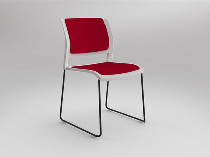 White / Fully Upholstered / Breathe Tomato Red