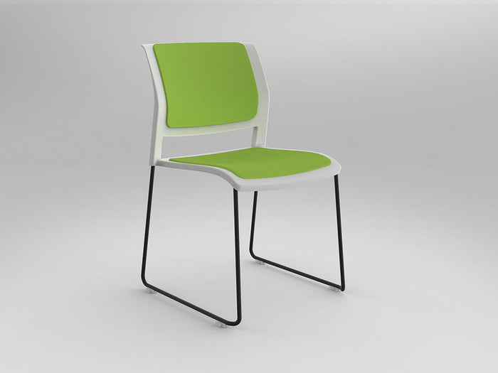 White / Fully Upholstered / Breathe Lime Green