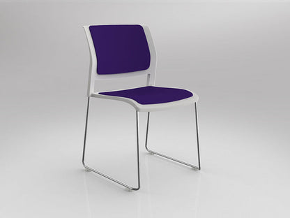 White / Fully Upholstered / Breathe Plum