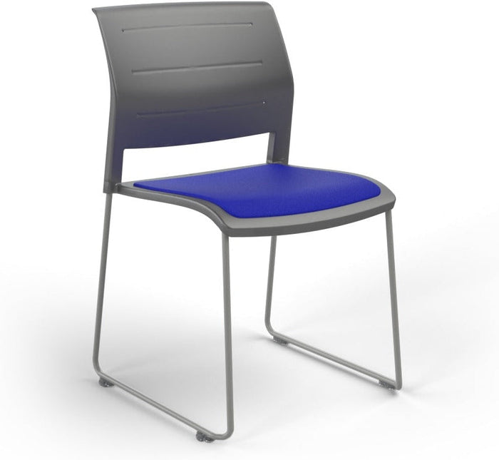 Charcoal / Seat upholstered only / Breathe Sky Blue