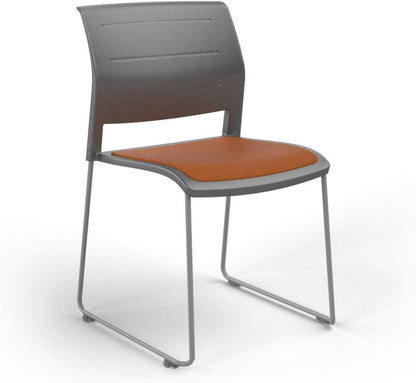 Charcoal / Seat upholstered only / Breathe Bright Orange