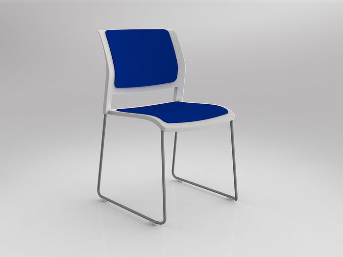 White / Fully Upholstered / Breathe Sky Blue