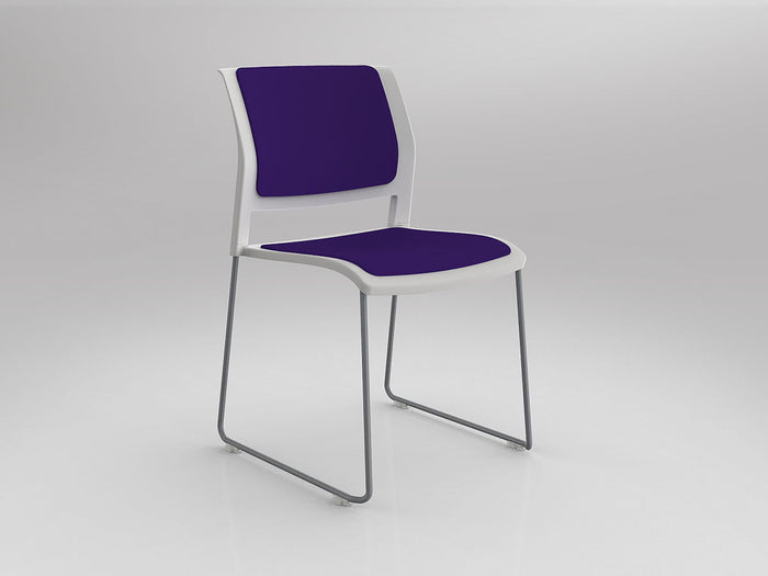 White / Fully Upholstered / Breathe Plum