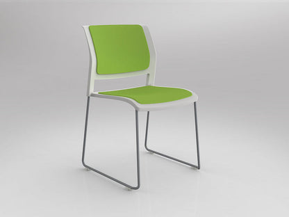 White / Fully Upholstered / Breathe Lime Green