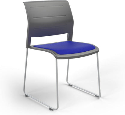 Charcoal / Seat upholstered only / Breathe Sky Blue