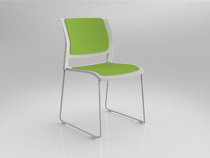 White / Fully Upholstered / Breathe Lime Green