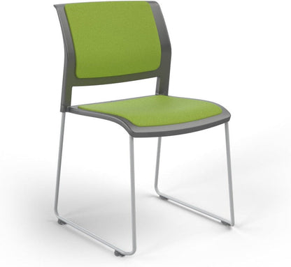 Charcoal / Fully Upholstered / Breathe Lime Green