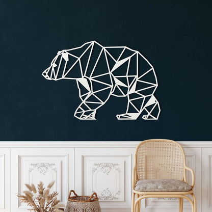 Geometric Bear Metal Wall Art - Decor available at Dekadron for $69.90