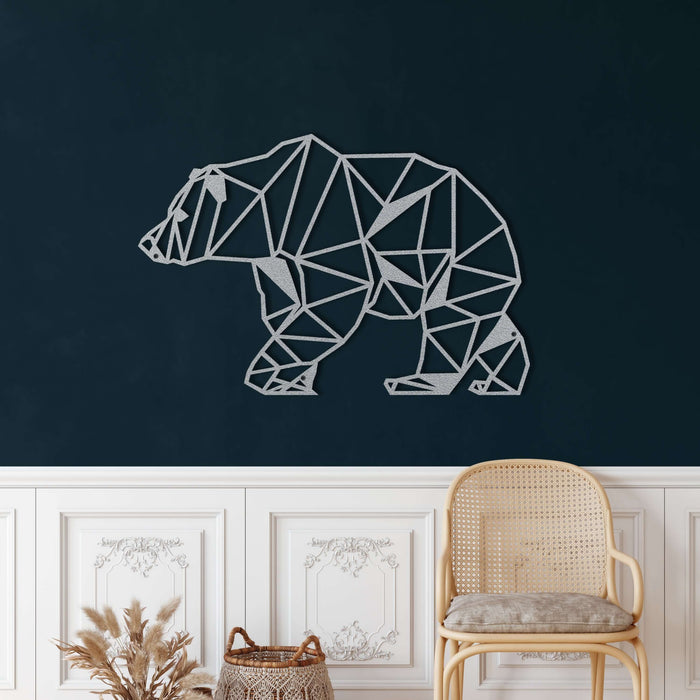 Geometric Bear Metal Wall Art - Decor available at Dekadron for $69.90