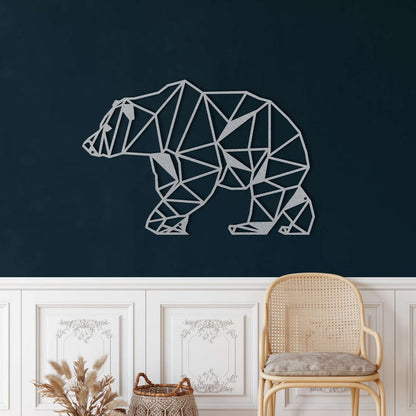 Geometric Bear Metal Wall Art - Decor available at Dekadron for $69.90