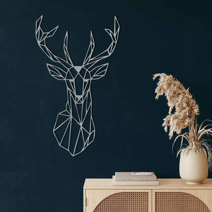 Geometric Deer Head Metal Wall Art - Decor available at Dekadron for $69.90