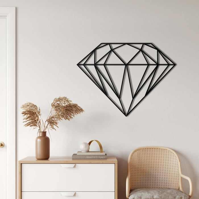 Geometric Diamond Metal Wall Art - Decor available at Dekadron for $64.90