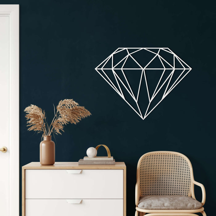 Geometric Diamond Metal Wall Art - Decor available at Dekadron for $69.90
