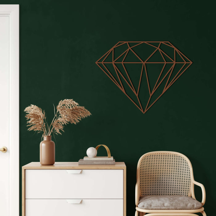 Geometric Diamond Metal Wall Art - Decor available at Dekadron for $69.90