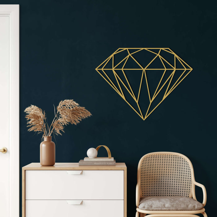 Geometric Diamond Metal Wall Art - Decor available at Dekadron for $69.90