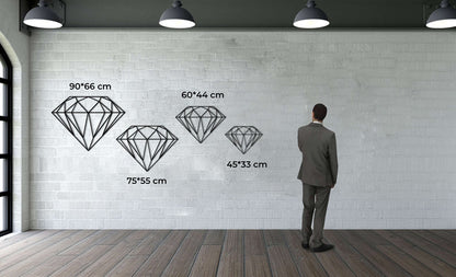 Geometric Diamond Metal Wall Art - Decor available at Dekadron for $64.90