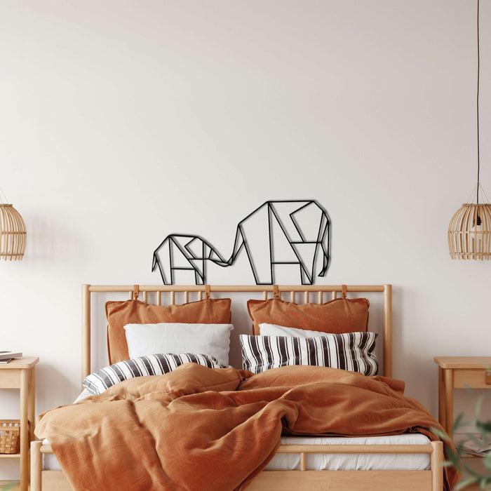 Geometric Elephant Family Metal Wall Art - Decor available at Dekadron for $63.90