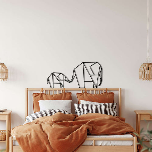 Geometric Elephant Family Metal Wall Art - Decor available at Dekadron for $63.90