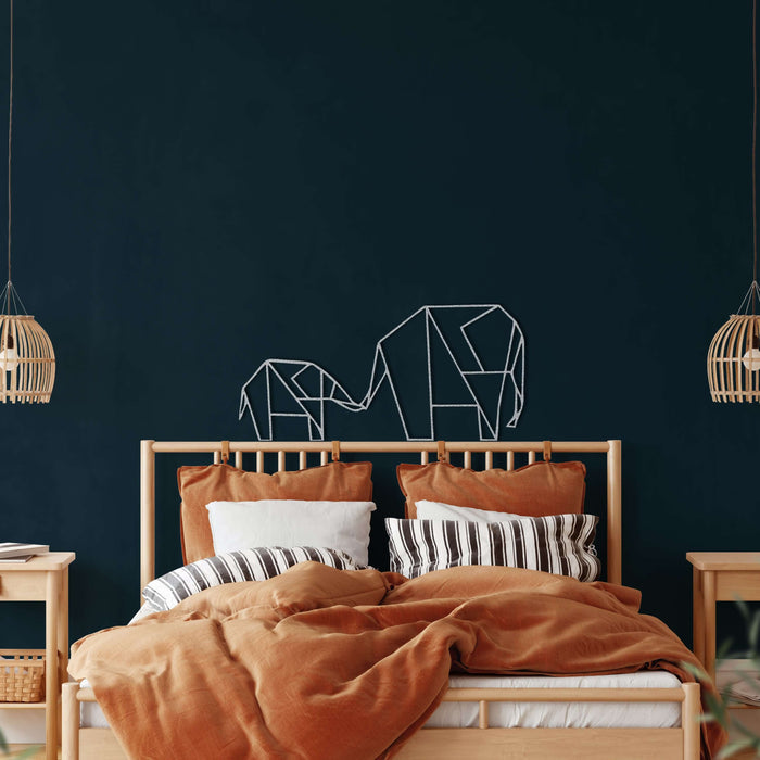 Geometric Elephant Family Metal Wall Art - Decor available at Dekadron for $68.90