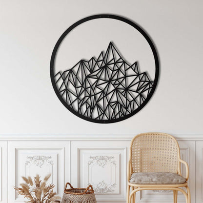 Geometric Mountain Metal Wall Art - Decor available at Dekadron for $69.90