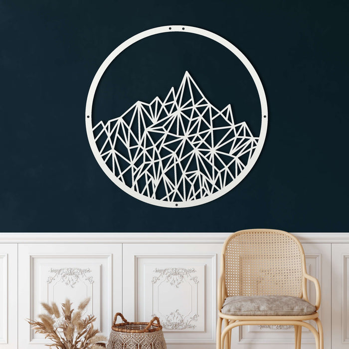 Geometric Mountain Metal Wall Art - Decor available at Dekadron for $74.90