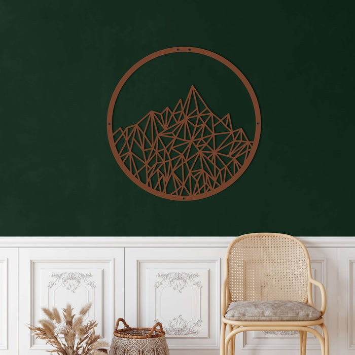 Geometric Mountain Metal Wall Art - Decor available at Dekadron for $74.90