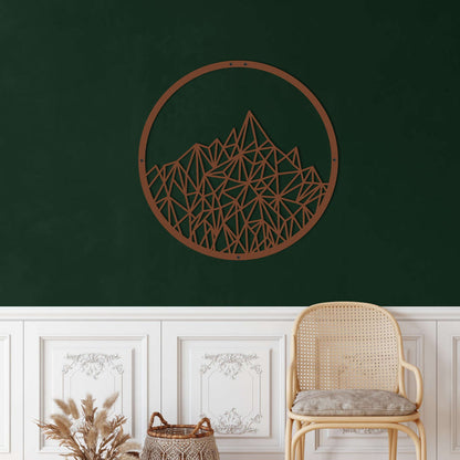 Geometric Mountain Metal Wall Art - Decor available at Dekadron for $74.90