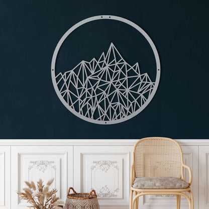 Geometric Mountain Metal Wall Art - Decor available at Dekadron for $74.90
