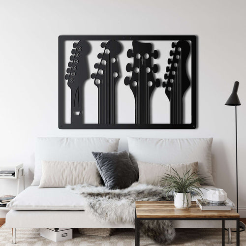 Guitars Metal Wall Art - Decor available at Dekadron for $62.90