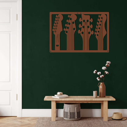 Guitars Metal Wall Art - Decor available at Dekadron for $67.90