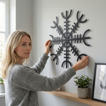 Helm of Awe Metal Wall Art