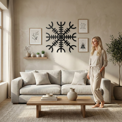 Helm of Awe Metal Wall Art
