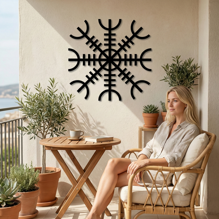 Helm of Awe Metal Wall Art